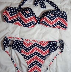 American Flag Print Bikini